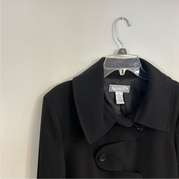 George Simonton Says Black Unique Winter Swing Cape Coat Size Large - Picture 4 of 12